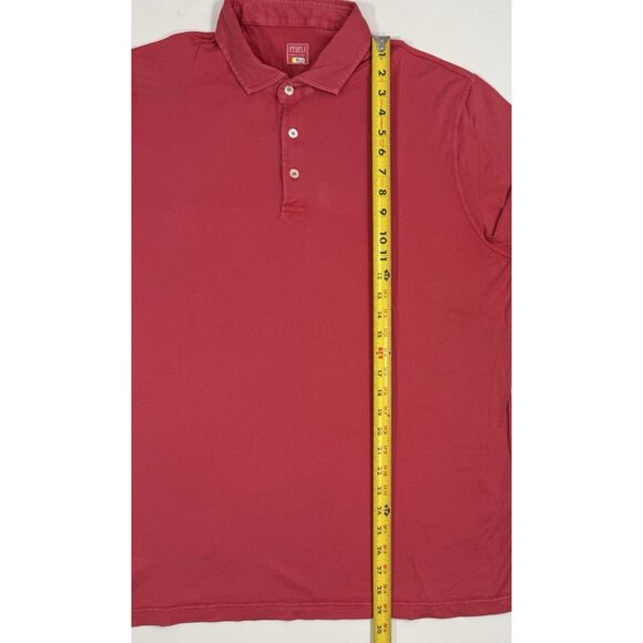 Fedeli Mens Polo Shirt Size 2XL EU 60 Made In Italy Salmon Pink 100% Cotton - Picture 11 of 11
